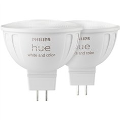Philips Hue LED lampada MR16 2pz kit 400lm White Color Amb.