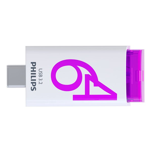 Philips USB 3.2             64GB Click Series Gen 1 USB-C