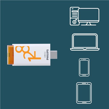 Philips USB 3.2            128GB Click Series Gen 1 USB-C