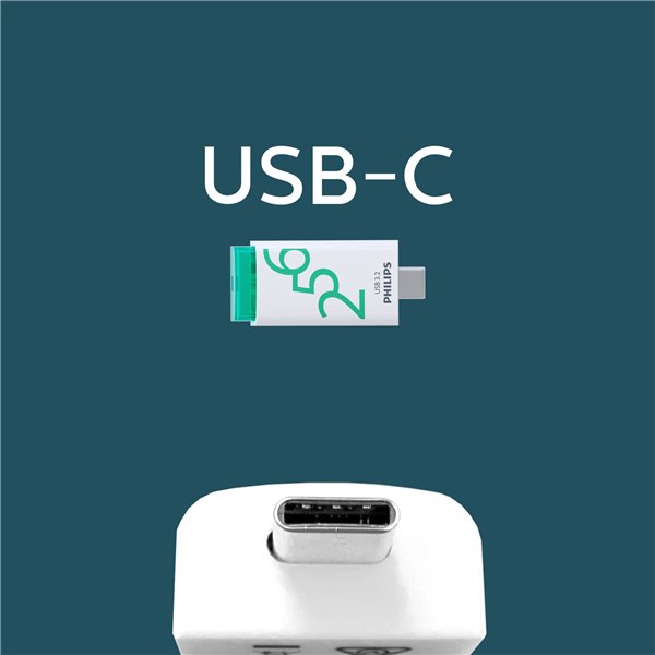 Philips USB 3.2            256GB Click Series Gen 1 USB-C