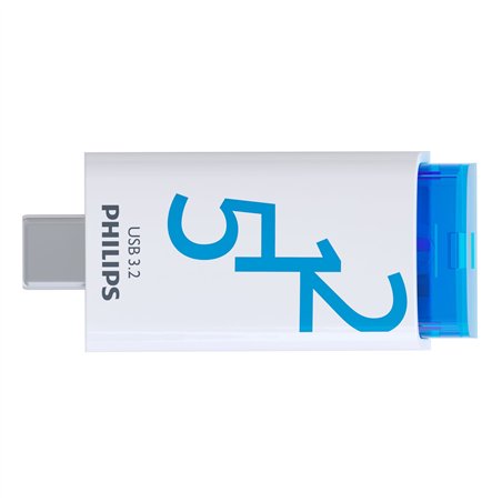 Philips USB 3.2            512GB Click Series Gen 1 USB-C