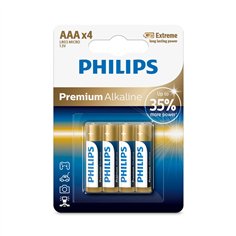 1x4 Philips Premium Alkaline AAA batteria