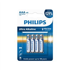 1x4 Philips Ultra Alkaline AAA batteria