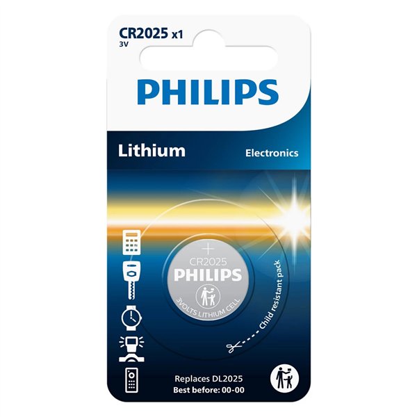 Philips Lithium 3.0V batteria bottone CR2025