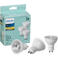 Philips LED faretto GU10 WW kit 3pz. 50W 2700K