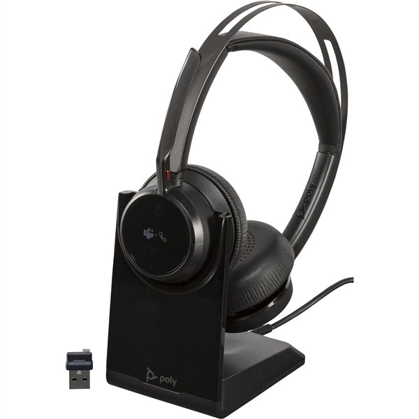 HP Poly Voyager Focus 2 MS Stereo c. supporto USB-C/A