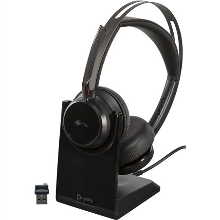 HP Poly Voyager Focus 2 MS Stereo c. supporto USB-C/A