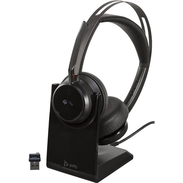 HP Poly Voyager Focus 2 UC Stereo c. supporto USB-C/A