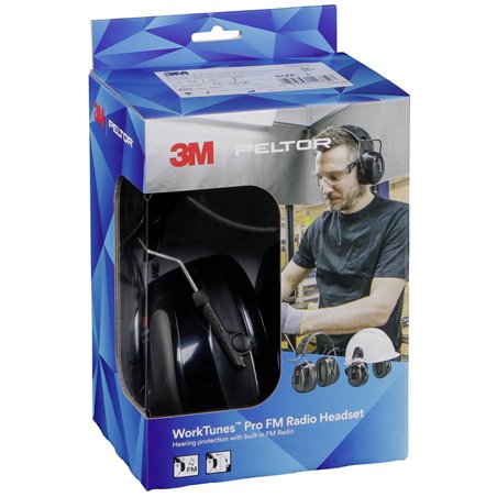 3M Peltor WorkTunes Pro FM Radio cuffia protez.udito varian.casco