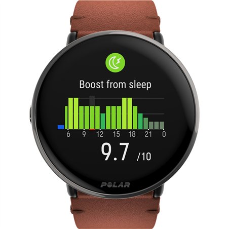 Polar Ignite 3 Titanium cinturino pelle e silicone