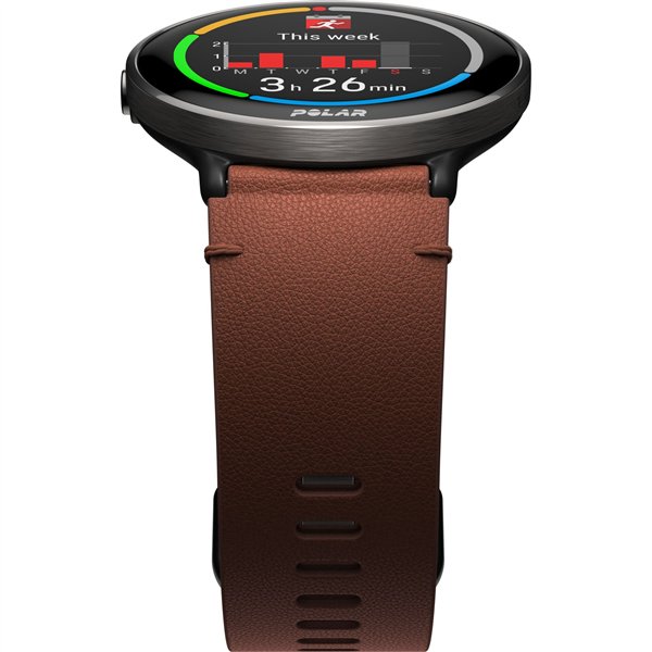 Polar Ignite 3 Titanium cinturino pelle e silicone