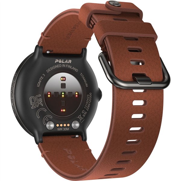 Polar Ignite 3 Titanium cinturino pelle e silicone