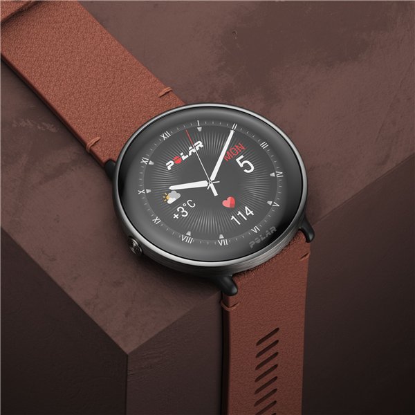 Polar Ignite 3 Titanium cinturino pelle e silicone