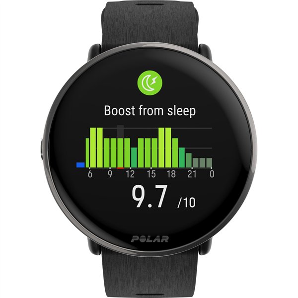 Polar Ignite 3 Titanium cinturino silicone nero