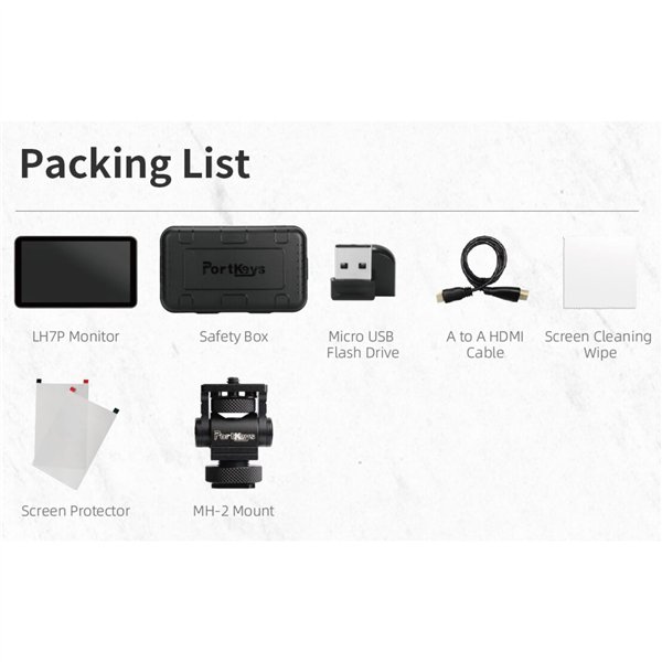 Portkeys LH7P 7 Pollici nero Touchscreen Monitor