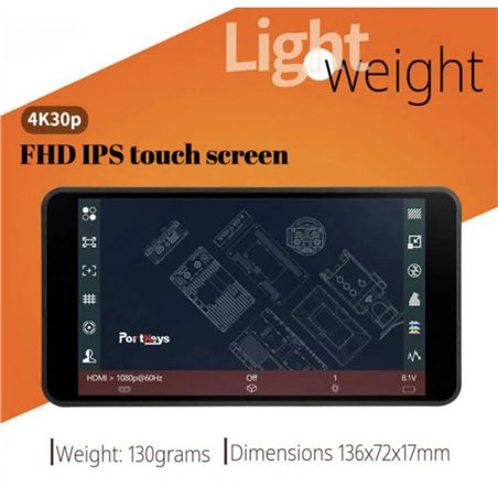 Portkeys PT5 II 5 Pollici 4K HDMI Touchscreen Monitor