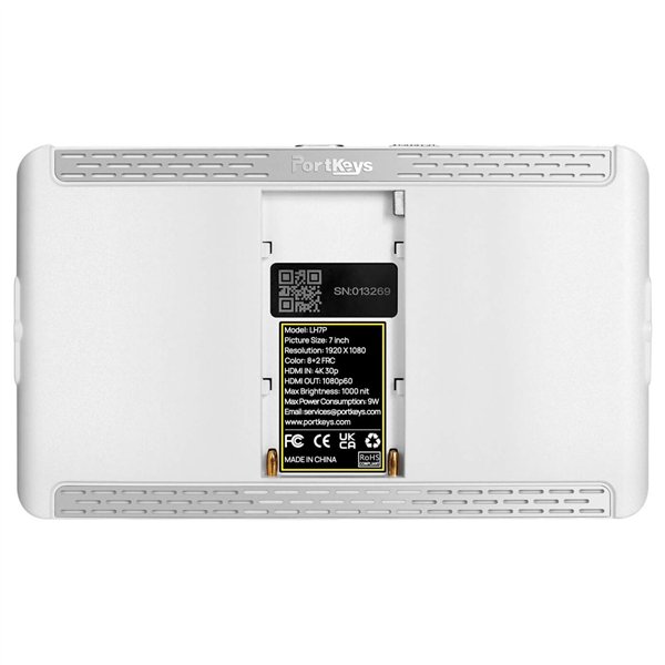 Portkeys LH7P 7 Pollici bian. Touchscreen Monitor