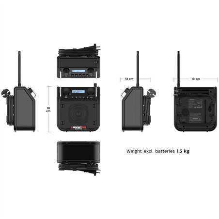 PerfectPro DABPRO 18V radio da cantiere