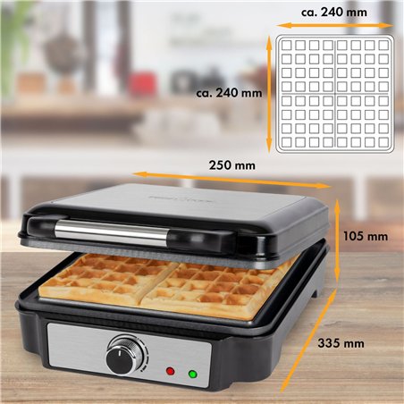 Proficook PC-WA 1241 inox piastra per waffle belg.per 4 w.