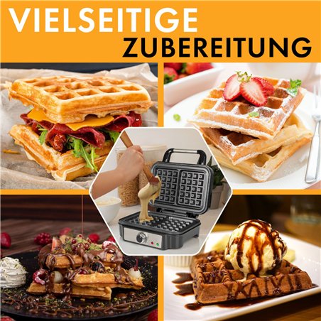 Proficook PC-WA 1240 inox piastra waffle belg. doppio