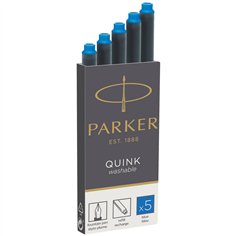 1x5 Parker cartuccia Quink blu royal lavabile