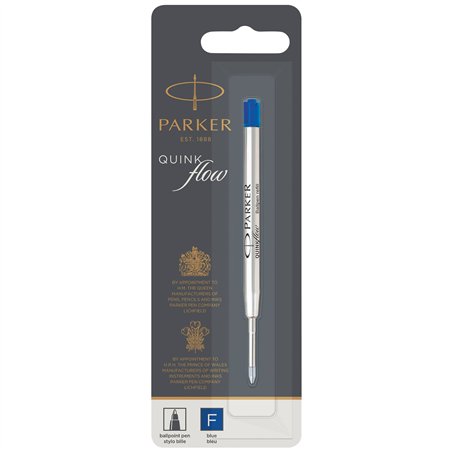 Parker Quinkflow Mine F blu penna (Blister)