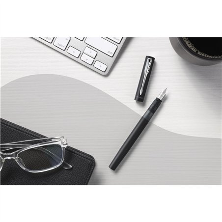 Parker Vector XL nero metall. C.C. stilografica F
