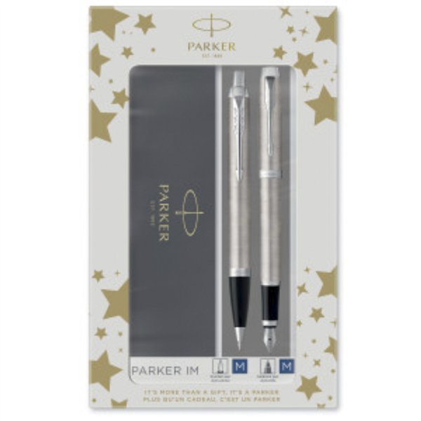 Parker IM Brushed Metal C.C. DuoSet incl. scatola regalo