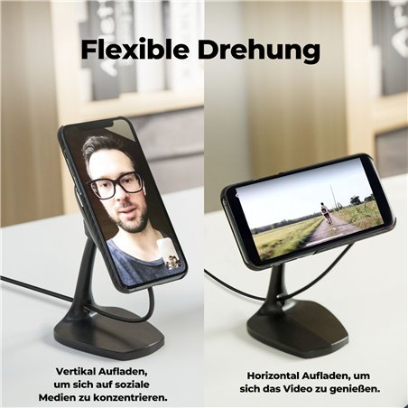 Pitaka MagEzMount Qi DeskTop nero