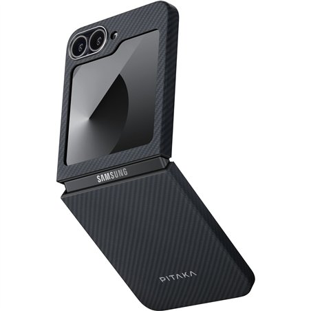 Pitaka MagEZ Case 5 for Samsung Galaxy Z Flip6 Black/Grey Twill