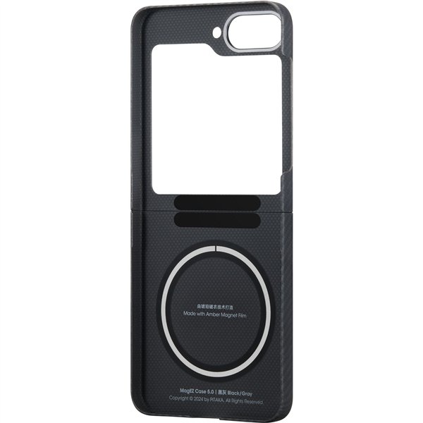 Pitaka MagEZ Case 5 for Samsung Galaxy Z Flip6 Black/Grey Twill