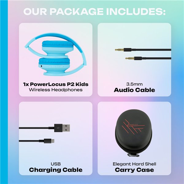 PowerLocus P2 Kids cuffie per bambini blu
