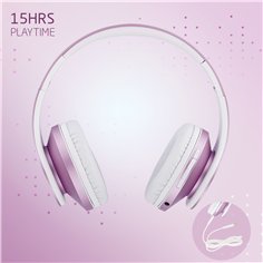 PowerLocus P2 Kids Headphones purple/white 2