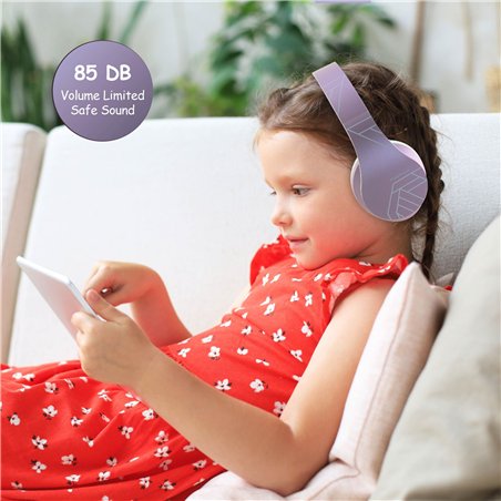 PowerLocus P2 Kids Headphones purple/white