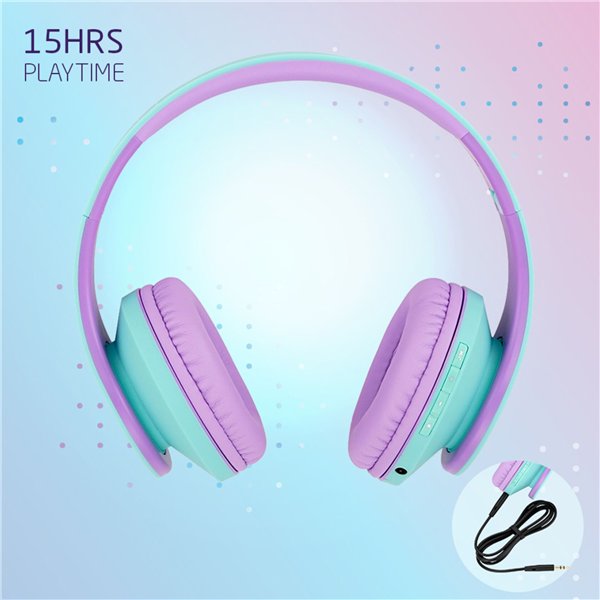 PowerLocus P2 Kids Headphones turquoise/purple