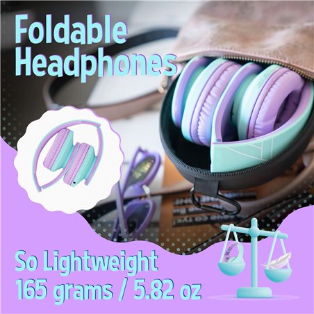 PowerLocus P2 Kids Headphones turquoise/purple