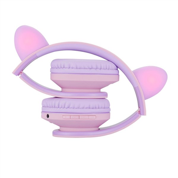 PowerLocus P2 Kids cuffie per bambini lilla/rosa con orecchie