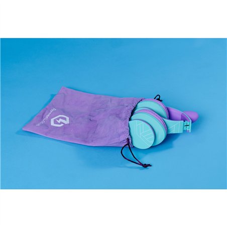 PowerLocus P2 Kids cuffie per bambini lilla/turchese c.orecch.