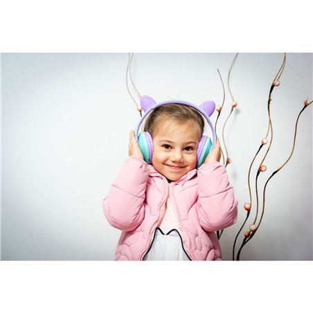 PowerLocus P2 Kids cuffie per bambini lilla/turchese c.orecch.