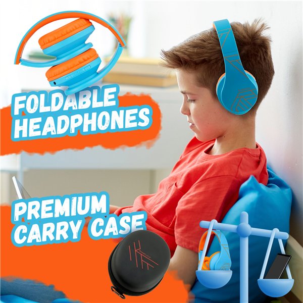 PowerLocus P2 Kids cuffie per bambini blu/arancione