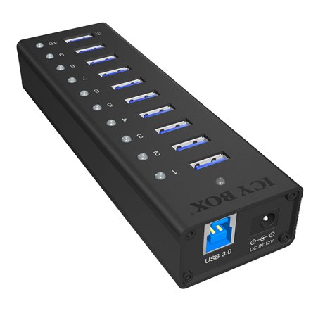 ICY BOX IB-AC6110 10-Port USB 3.0 Hub