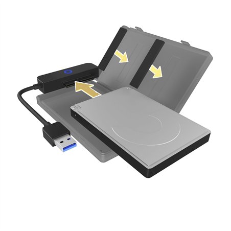 ICY BOX IB-AC603b-U3 USB 3.2 adatt. per 1x 2,5