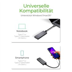 ICY BOX IB-1817M-C31 M.2 PCIe SSD allogg. alluminio 2