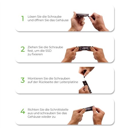 ICY BOX IB-1817M-C31 M.2 PCIe SSD allogg. alluminio