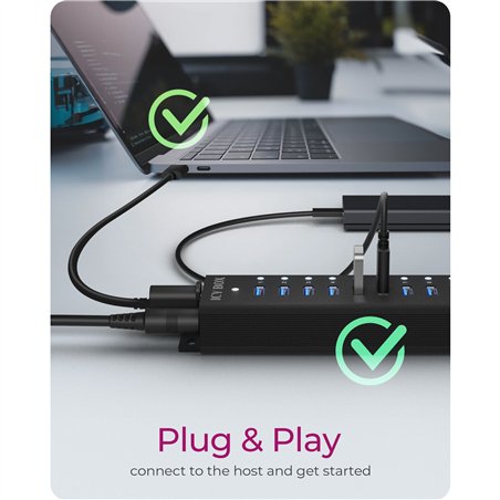 ICY BOX IB-HUB1717-U3 16+1 port USB Hub