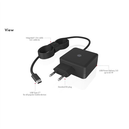ICY BOX IB-PS111-PD 65W aliment.