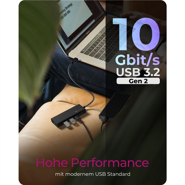 ICY BOX IB-HUB1436-CPD 4 Port USB 3.2 Gen 2 Hub