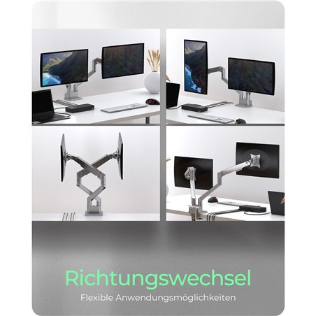 ICY BOX IB-MS524-T braccio monitor per 2 monitor