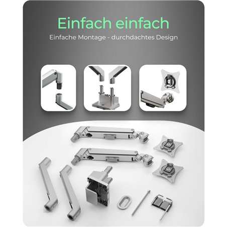 ICY BOX IB-MS524-T braccio monitor per 2 monitor