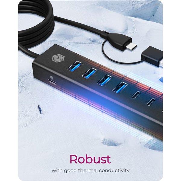 ICY BOX IB-HUB1737-C3 7-Port USB 3.2 Gen 1 Hub